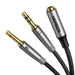 Ugreen AUX splitter cable 3.5 mm mini jack (female) - 2x 3.5 mm mini jack (male - microphone and headphones) silver