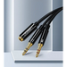 Ugreen AUX splitter cable 3.5 mm mini jack (female) - 2x 3.5 mm mini jack (male - microphone and headphones) black