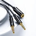 Ugreen AUX splitter cable 3.5 mm mini jack (female) - 2x 3.5 mm mini jack (male - microphone and headphones) black