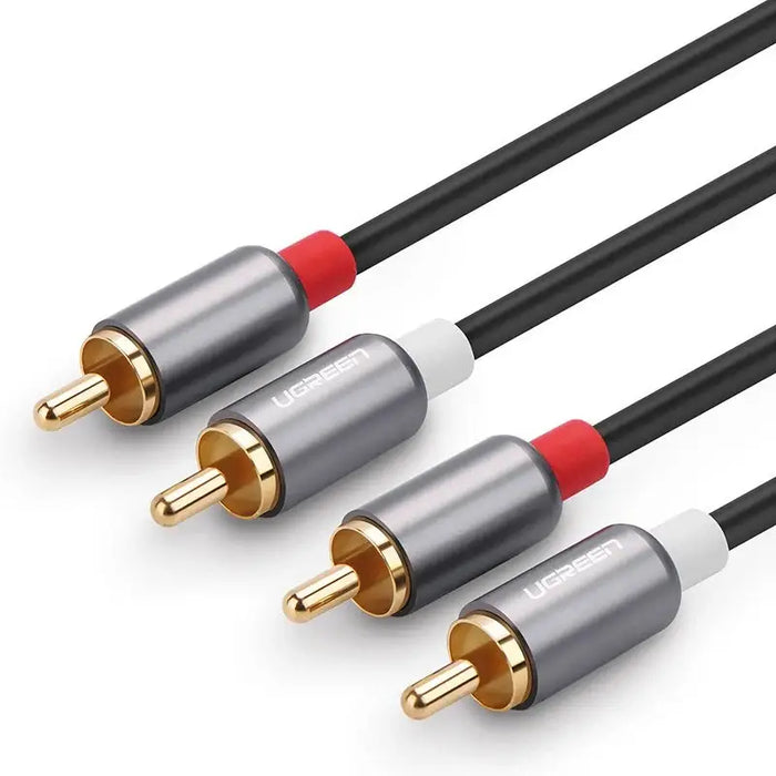 Ugreen AV104 10518 audio cable 2RCA (male) / 2RCA (male) 2m - gray - Audio cables<<<HurtelXML