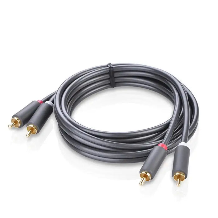 Ugreen AV104 10520 audio cable 2RCA (male) / 2RCA (male) 5m - gray - Audio cables<<<HurtelXML