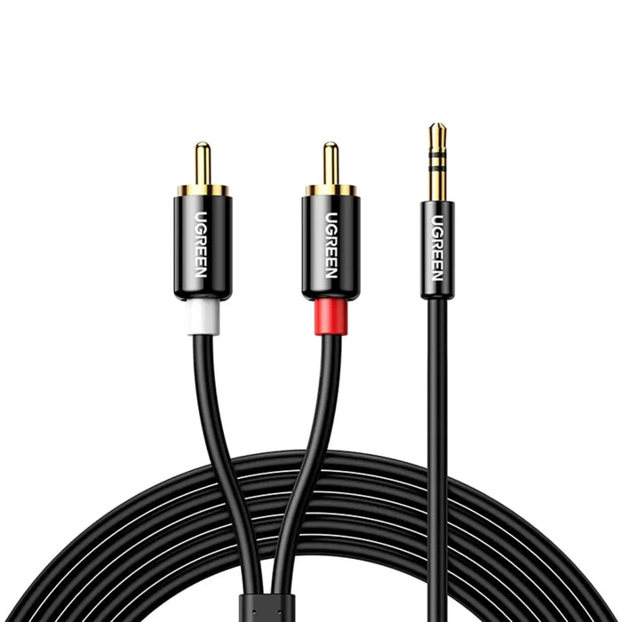 Ugreen AV116 10584 audio mini jack cable 3.5 mm (male) / 2RCA (male) 2m - black - Audio cables<<<HurtelXML