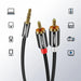 Ugreen AV116 10590 audio mini jack cable 3.5 mm (male) / 2RCA (male) 3m - black - Audio cables<<<HurtelXML