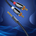 Ugreen AV116 10590 audio mini jack cable 3.5 mm (male) / 2RCA (male) 3m - black - Audio cables<<<HurtelXML