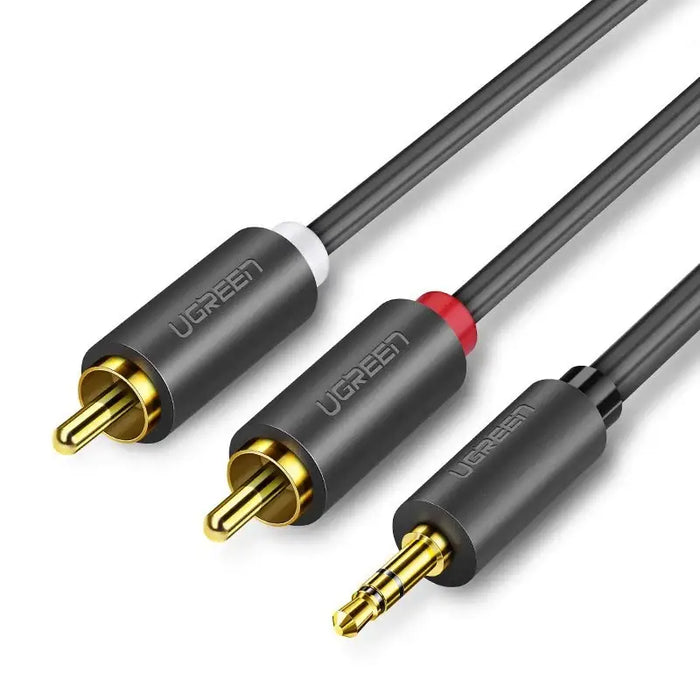 Ugreen AV116 10590 audio mini jack cable 3.5 mm (male) / 2RCA (male) 3m - black - Audio cables<<<HurtelXML