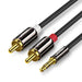 Ugreen AV116 10590 audio mini jack cable 3.5 mm (male) / 2RCA (male) 3m - black - Audio cables<<<HurtelXML