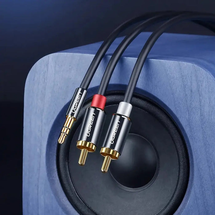 Ugreen AV116 10749 audio mini jack cable 3.5 mm (male) / 2RCA (male) 1m - black - Audio cables<<<HurtelXML