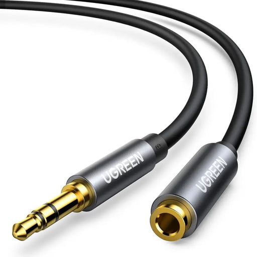 Ugreen AV118 10595 cable 3.5 mm mini jack (male) / 3.5 mm mini jack (female) 3m - silver - Audio cables<<<HurtelXML