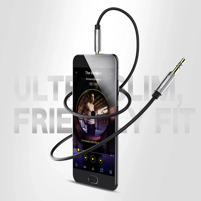 Ugreen AV119 10733 audio cable mini jack 3.5mm / mini jack 3.5mm 1m - black - Audio cables<<<HurtelXML