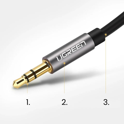 Ugreen AV119 10733 audio cable mini jack 3.5mm / mini jack 3.5mm 1m - black - Audio cables<<<HurtelXML