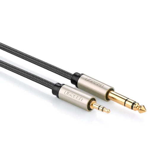 Ugreen AV127 10628 audio TRS cable mini jack 3.5mm / jack 6.35mm 2m - gray - Audio cables<<<HurtelXML
