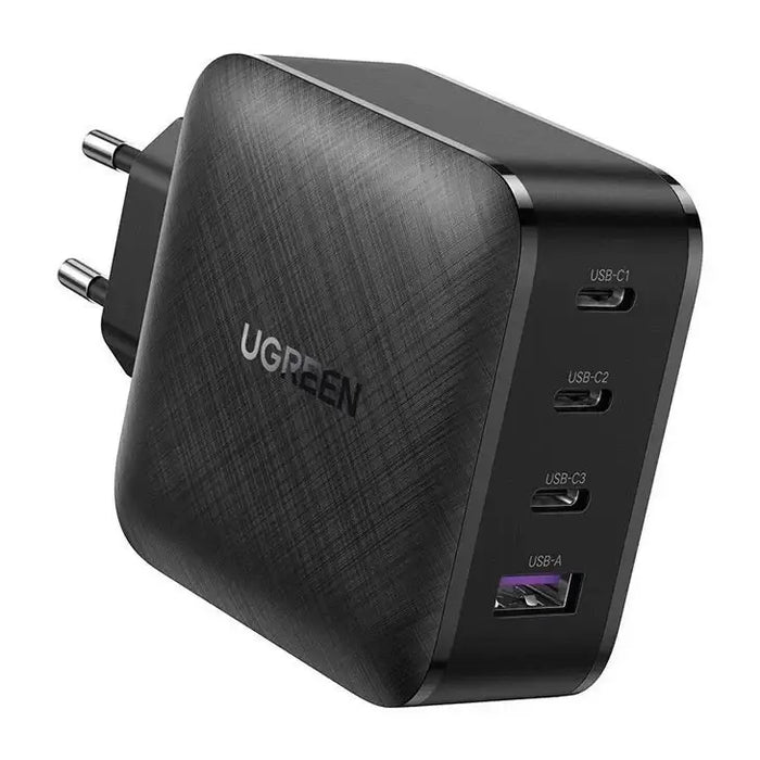 Ugreen бързо зарядно устройство GaN PPS 65W USB / 3x USB Type C QC 3.0 Power Delivery SCP FCP AFC (галиев нитрид) черен