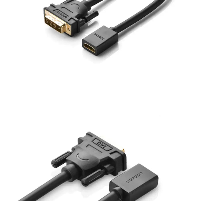 Ugreen cable adapter cable DVI (male) - HDMI (female) 0.15m black (20118) - Video cables<<<HurtelXML