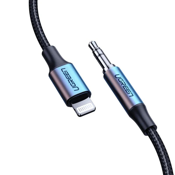 Ugreen cable AUX MFI Lightning audio cable - 3.5 mm mini jack 1 m gray (70509) - Audio cables<<<HurtelXML