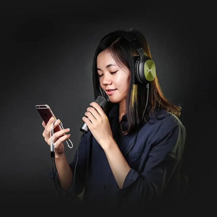 Ugreen cable cable headphone splitter mini jack 3.5 mm - 2 x mini jack 3.5 mm (microphone + stereo output) black
