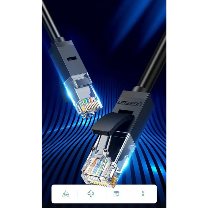 Ugreen cable internet network cable Ethernet patchcord RJ45 Cat 6 UTP 1000Mbps 10m black (20164) - Network