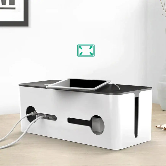 Ugreen cable organizer box rail holder S 27.8x13x12.8cm black and white (LP110) - Other office accessories<<<HurtelXML