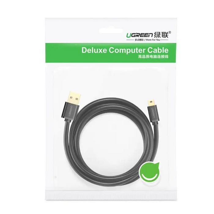 Ugreen cable USB - mini USB 480 Mbps cable 1.5 m black (US132 10385) - Cell phone cables<<<HurtelXML&&&USB
