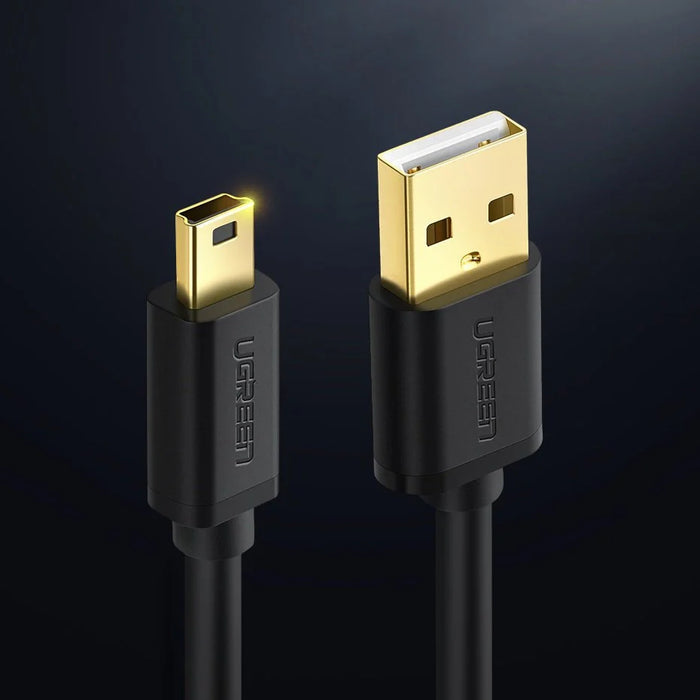 Ugreen cable USB - mini USB cable 480 Mbps 2 m black (US132 30472) - Cell phone cables<<<HurtelXML&&&USB