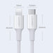 Ugreen cable USB Type C - Lightning 3A cable 0.25 m white (US171) - Cell phone cables<<<HurtelXML