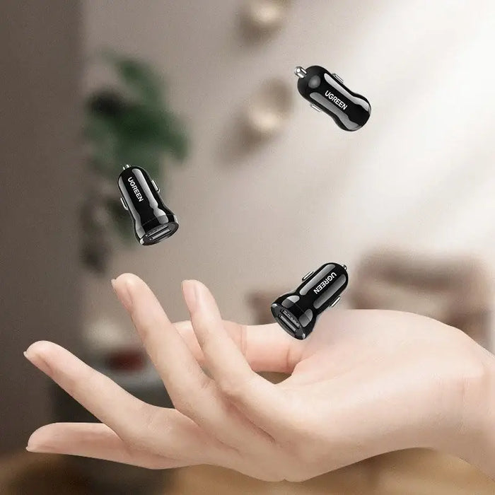 Ugreen car charger 2x USB 24W 4.8 A (2x 2.4 A) black (50875) - Cell phone USB charger<<<HurtelXML&&&Зарядни