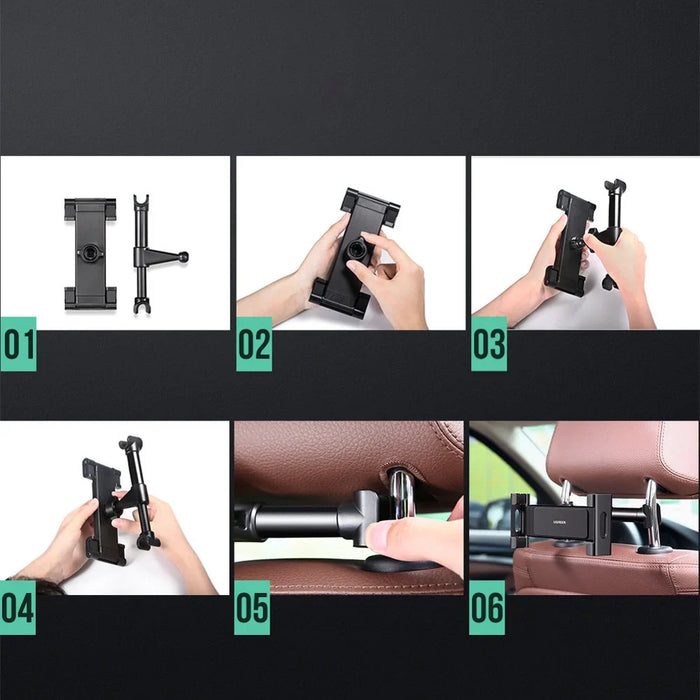 Ugreen car holder for smartphones / tablets on the headrest black (LP160) - Cell phone holders<<<HurtelXML&&&Exhibition