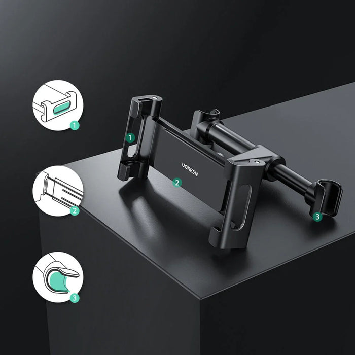 Ugreen car holder for smartphones / tablets on the headrest black (LP160) - Cell phone holders<<<HurtelXML&&&Exhibition