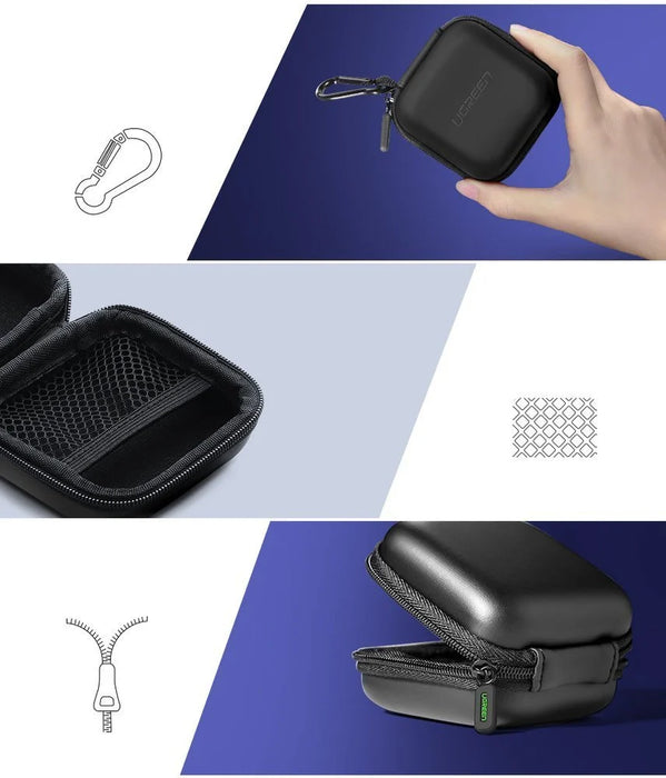 Ugreen case for headphones 8 cm x 8 cm black (40816) - Disk cases and accessories<<<HurtelXML&&&Cases