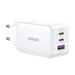 Ugreen CD244 65W USB-A / 2x USB-C GaN fast charger - white - Cell phone USB charger<<<HurtelXML&&&Зарядни