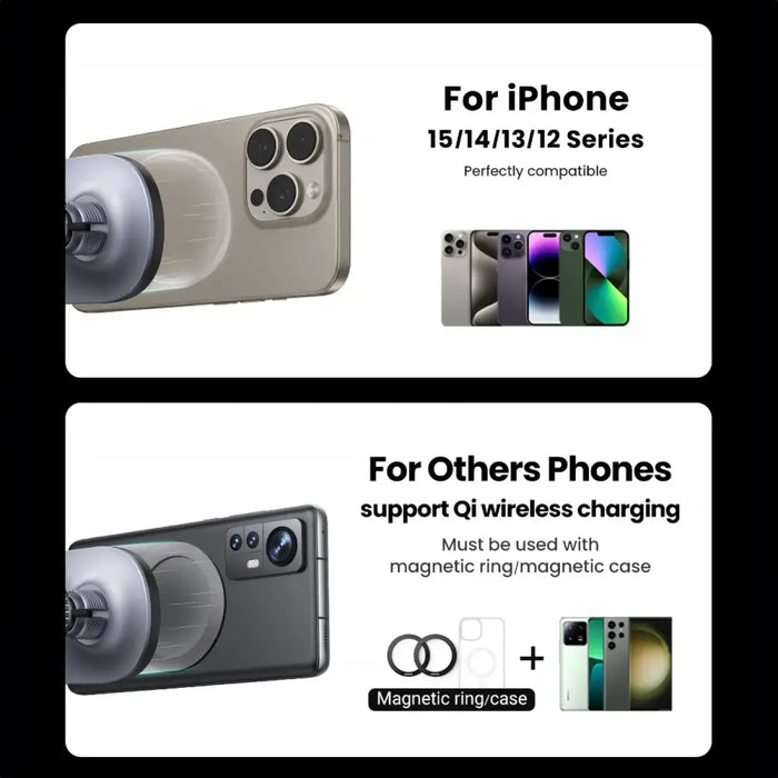Ugreen CD345 magnetic car holder for air vent - black - Cell phone holders<<<HurtelXML