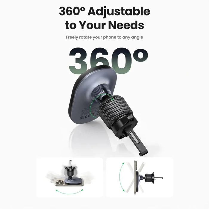 Ugreen CD345 magnetic car holder for air vent - black - Cell phone holders<<<HurtelXML