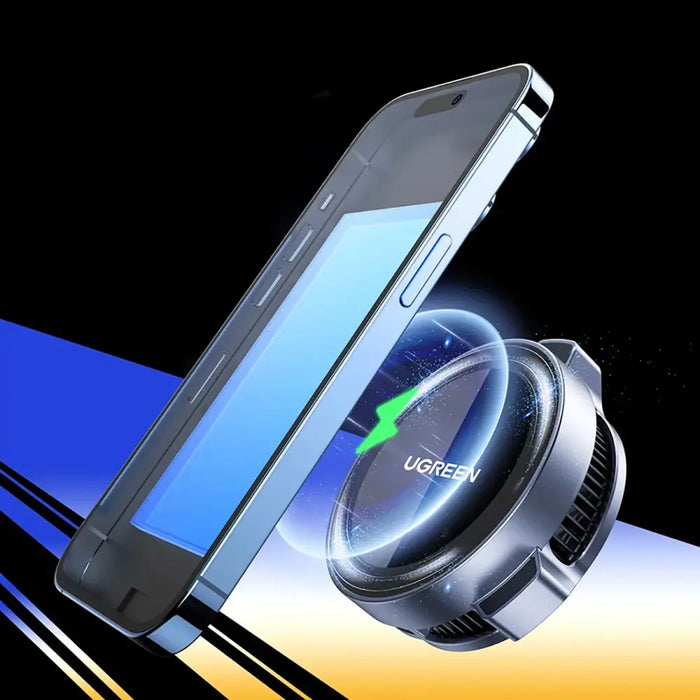Ugreen CD380 magnetic holder with inductive charger for Tesla car - gray - Cell phone holders<<<HurtelXML