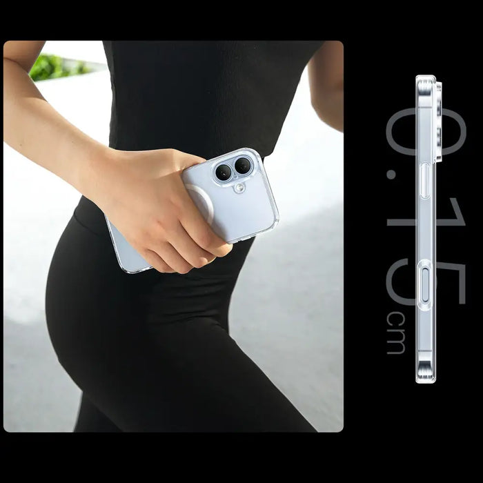 Ugreen Classy Clear Magnetic Case for iPhone 16 Plus - Transparent - Cell phone cases and covers<<<HurtelXML