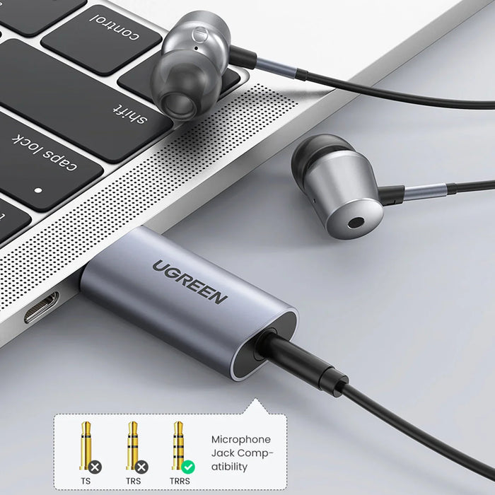 Ugreen CM383 audio adapter - gray - USB adapters<<<HurtelXML