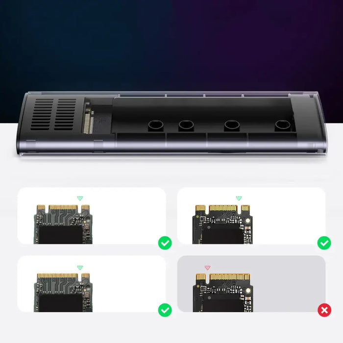 Ugreen CM400 90264 caddy for M.2 SSD with USB-C 3.2 port - gray - Disk adapters<<<HurtelXML