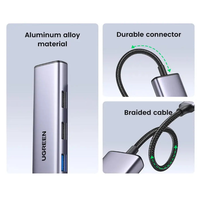 Ugreen CM478 Multifunctional Adapter - Gray - USB hubs<<<HurtelXML