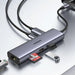 Ugreen CM512 90568 USB-C Adapter - 2x USB-A 3.0 / HDMI / RJ45 / SD and TF Card Reader / USB-C PD 100W - Gray - USB