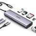 Ugreen CM512 90568 USB-C Adapter - 2x USB-A 3.0 / HDMI / RJ45 / SD and TF Card Reader / USB-C PD 100W - Gray - USB