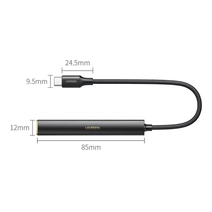 Ugreen CM545 DAC headphone amplifier from USB-C to 3.5 mm mini jack - black - USB adapters<<<HurtelXML
