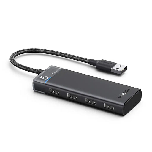Ugreen CM653 HUB with 4 USB-A ports and USB-A power cable - black - USB hubs<<<HurtelXML