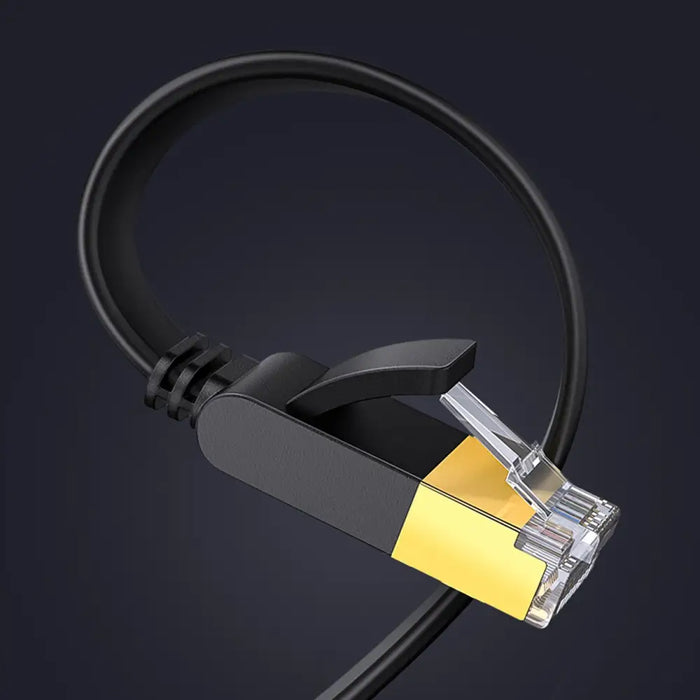 Ugreen Ethernet patch cord U/FTP Cat. 7 10Gb/s flat 0.5m black (NW106) - Network cables<<<HurtelXML