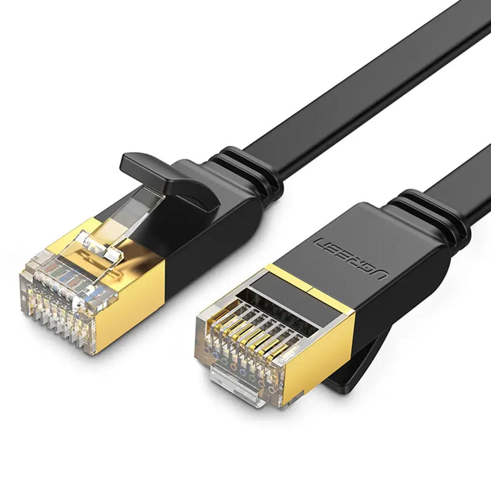 Ugreen Ethernet patch cord U/FTP Cat. 7 10Gb/s flat 0.5m black (NW106) - Network cables<<<HurtelXML