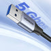 Ugreen extension cord adapter cable USB (male) - USB (female) 3.0 5Gb/s 2m gray (US115) - Cell phone cables<<<HurtelXML