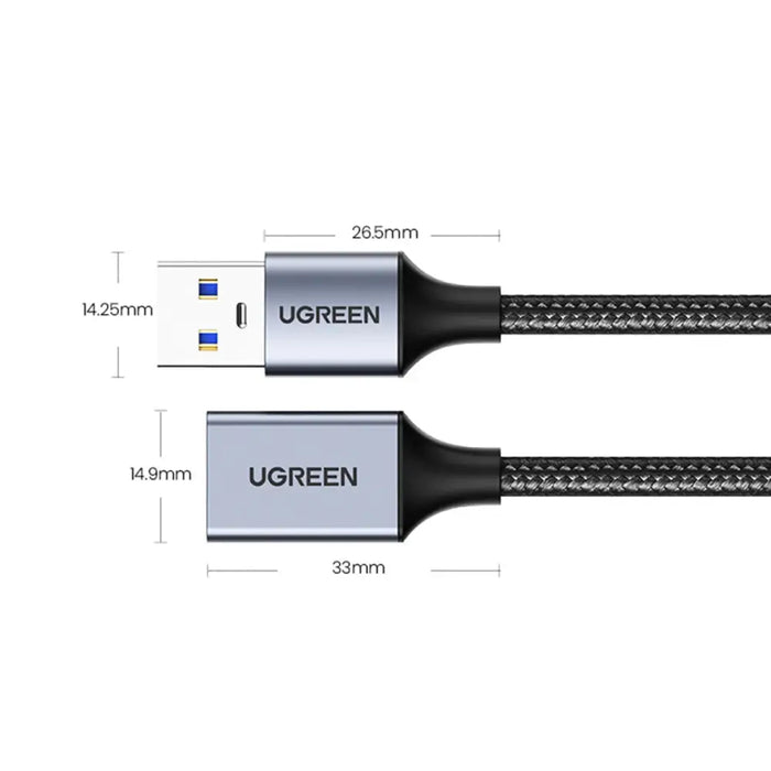 Ugreen extension cord adapter cable USB (male) - USB (female) 3.0 5Gb/s 2m gray (US115) - Cell phone cables<<<HurtelXML