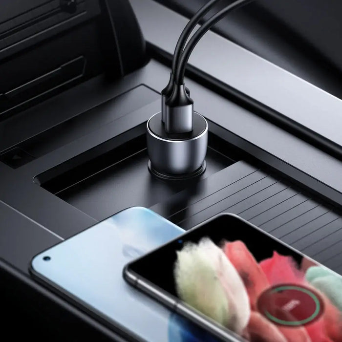 Ugreen fast car charger 2x USB 36W Quick Charge SCP FCP AFC gray (CD213 10144) - Cell phone USB charger<<<HurtelXML