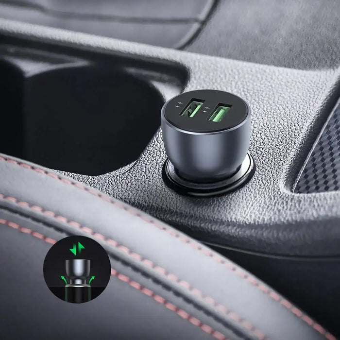 Ugreen fast car charger 2x USB 36W Quick Charge SCP FCP AFC gray (CD213 10144) - Cell phone USB charger<<<HurtelXML