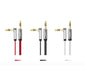 Ugreen flat cable AUX audio cable 3.5 mm mini jack 3m silver (10728) - Audio cables<<<HurtelXML