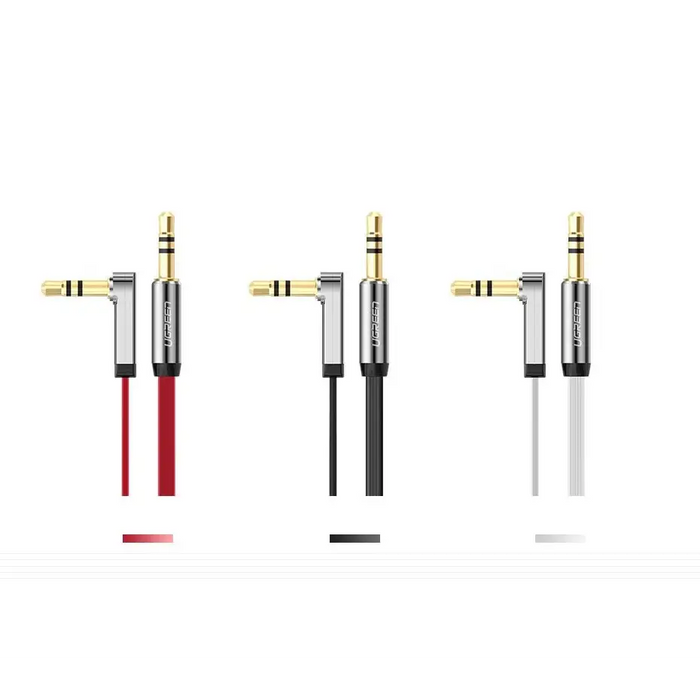 Ugreen flat cable AUX audio cable 3.5 mm mini jack 5m silver (10729) - Audio cables<<<HurtelXML