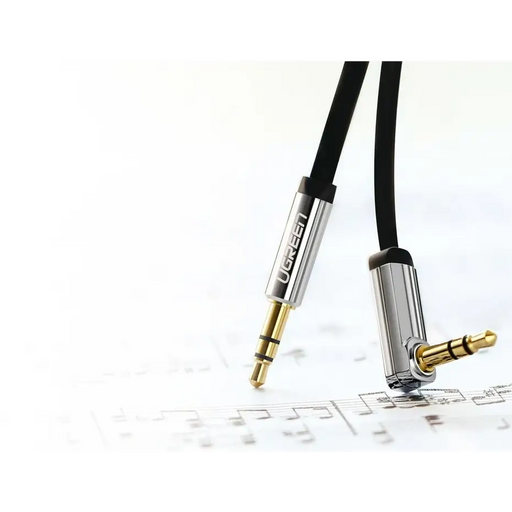 Ugreen flat cable AUX audio cable 3.5 mm mini jack 5m silver (10729) - Audio cables<<<HurtelXML