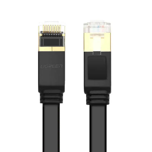 Ugreen Flat Cable Internet Network Cable Ethernet Patchcord RJ45 Cat 7 STP LAN 10 Gbps 3m Black (NW106 11262) - Network